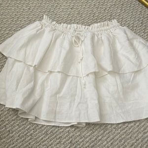 White tiered ruffle skirt Stoney clover
